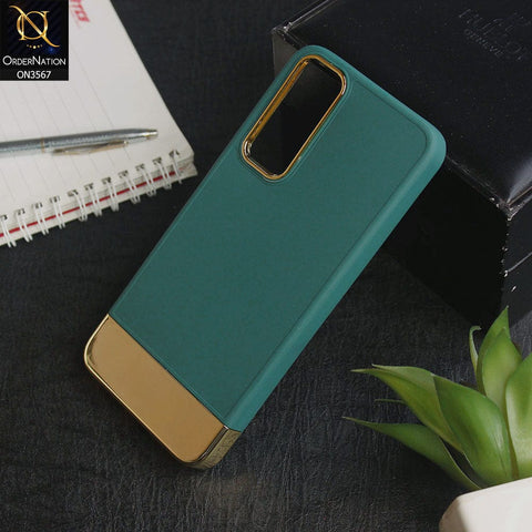 Vivo Y33 - Green -Camera Electroplated Soft Silicone Case