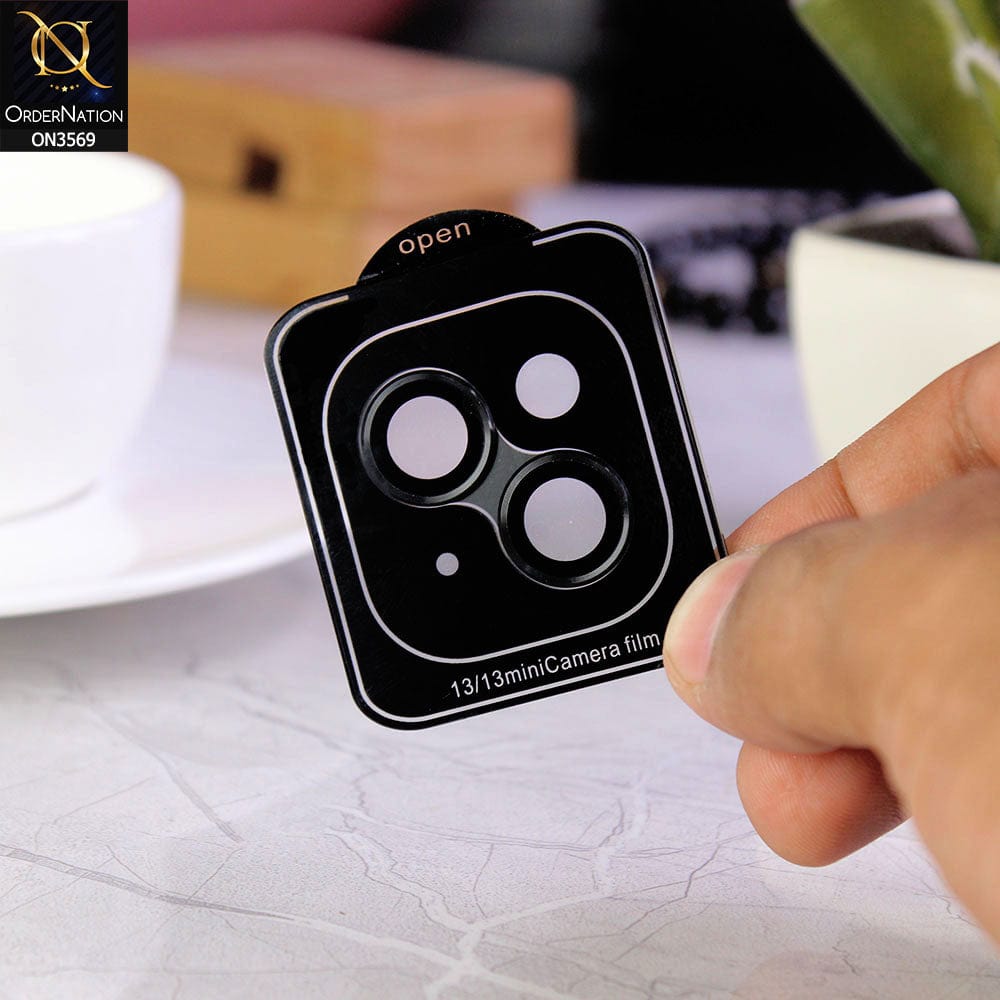 iPhone 13 Protector - Black - Alloy Metal Frame Camera Lens Screen Protector