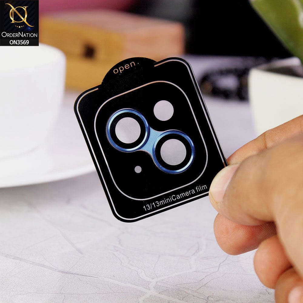 iPhone 13 Protector - Blue - Alloy Metal Frame Camera Lens Screen Protector
