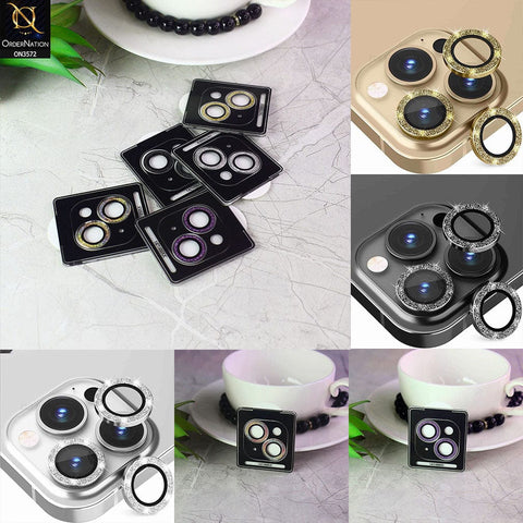 iPhone 14 Pro Max Protector - Multi - New Style Metal Glitter Camera Lens Scratch-Resistant Glass Protector