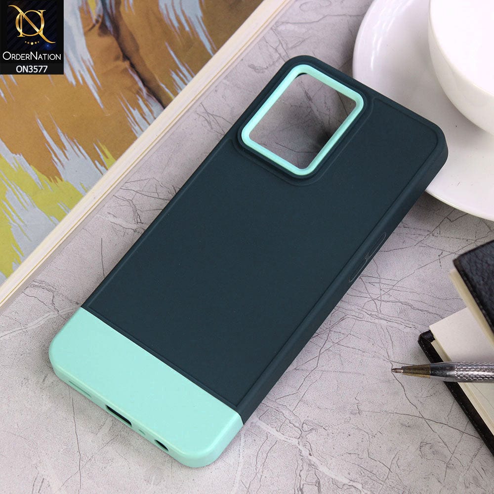 Oppo Reno 7 4G Cover - Design1 - Trendy Double Tone Candy Colour Soft Silicon Protective Case