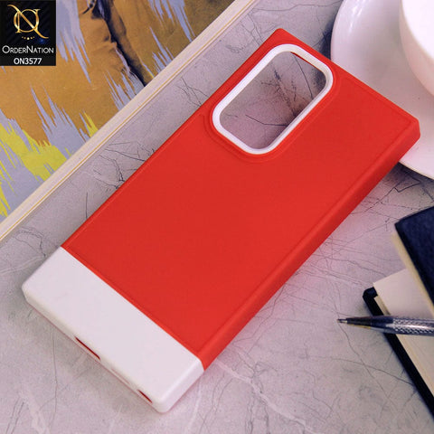 Samsung Galaxy S22 Ultra 5G Cover - Design6 - Trendy Double Tone Candy Colour Soft Silicon Protective Case
