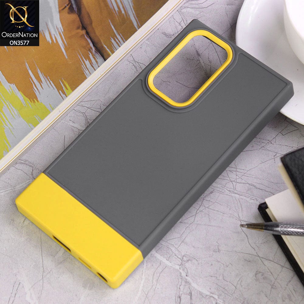 Samsung Galaxy S22 Ultra 5G Cover - Design9 - Trendy Double Tone Candy Colour Soft Silicon Protective Case