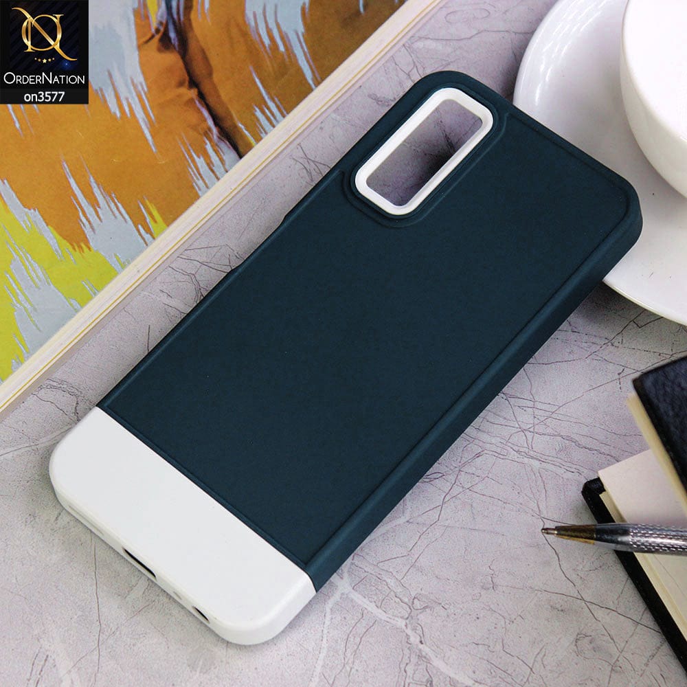 Vivo Y20 Cover - Design5 - Trendy Double Tone Candy Colour Soft Silicon Protective Case
