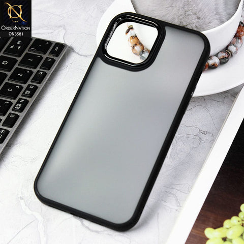 iPhone 13 Pro Max Cover - Black -  Trendy Electroplating Camera Shiny Borders Crash Resistant Pc+Tpu Protective Case