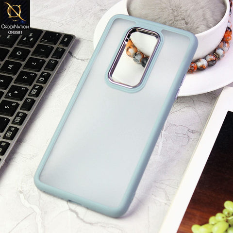 OnePlus 7 Pro Cover - Gray -  Trendy Electroplating Camera Shiny Borders Crash Resistant Pc+Tpu Protective Case