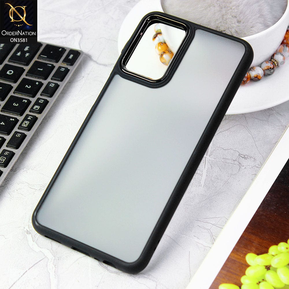 OnePlus 8T Cover - Black -  Trendy Electroplating Camera Shiny Borders Crash Resistant Pc+Tpu Protective Case