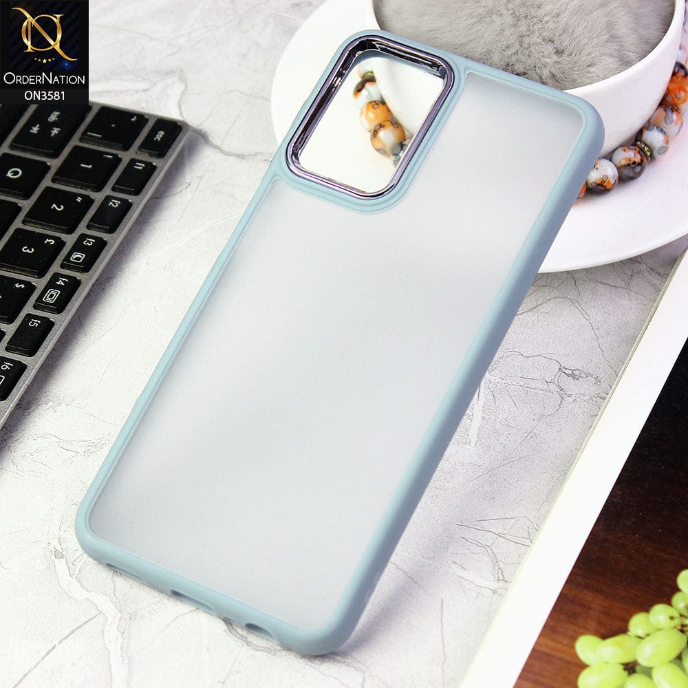 OnePlus 8T Cover - Gray -  Trendy Electroplating Camera Shiny Borders Crash Resistant Pc+Tpu Protective Case