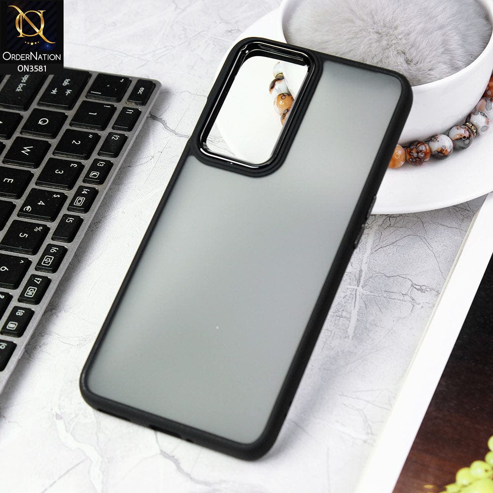 OnePlus 9  Cover - Black -  Trendy Electroplating Camera Shiny Borders Crash Resistant Pc+Tpu Protective Case