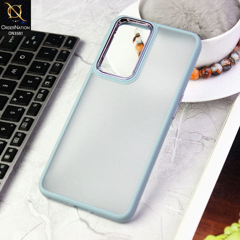 OnePlus 9  Cover - Gray -  Trendy Electroplating Camera Shiny Borders Crash Resistant Pc+Tpu Protective Case