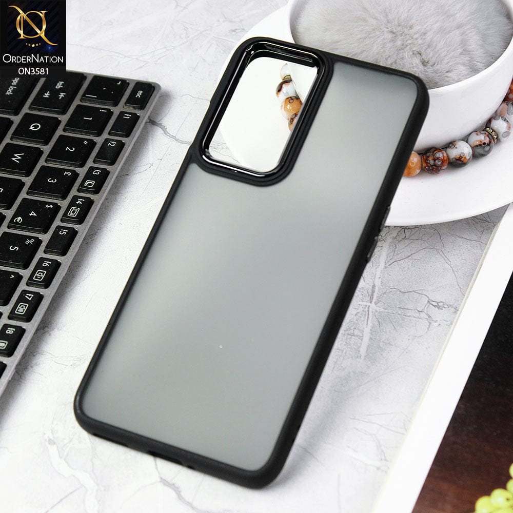 OnePlus 9 Pro  Cover - Black -  Trendy Electroplating Camera Shiny Borders Crash Resistant Pc+Tpu Protective Case