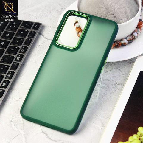 OnePlus 9 Pro  Cover - Green -  Trendy Electroplating Camera Shiny Borders Crash Resistant Pc+Tpu Protective Case