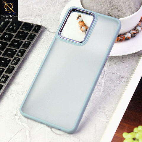 Oppo Reno 7 4G  Cover - Gray -  Trendy Electroplating Camera Shiny Borders Crash Resistant Pc+Tpu Protective Case