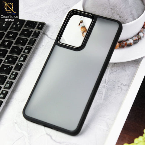 Samsung Galaxy A33 5G Cover - Black -  Trendy Electroplating Camera Shiny Borders Crash Resistant Pc+Tpu Protective Case