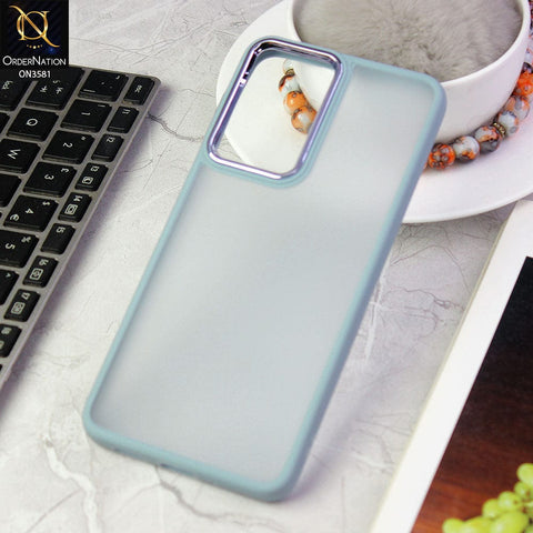 Samsung Galaxy A73 5G  Cover - Gray -  Trendy Electroplating Camera Shiny Borders Crash Resistant Pc+Tpu Protective Case