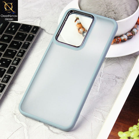 Vivo Y55 4G Cover - Gray -  Trendy Electroplating Camera Shiny Borders Crash Resistant Pc+Tpu Protective Case