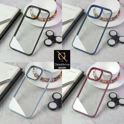 iPhone 13 Pro Cover - Gray - Trendy Electroplating Camera Shiny Borders Crash Resistant Pc + Tpu Protection Case