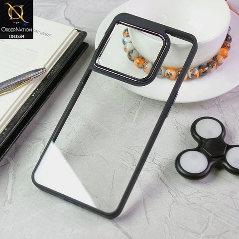 OnePlus 10 Pro Cover - Black - Trendy Electroplating Camera Shiny Borders Crash Resistant Pc + Tpu Protection Case