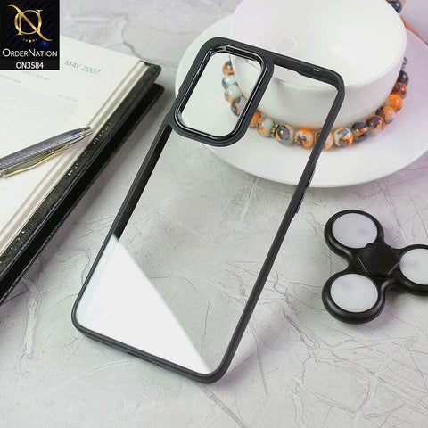 OnePlus 9 Pro Cover - Black - Trendy Electroplating Camera Shiny Borders Crash Resistant Pc + Tpu Protection Case