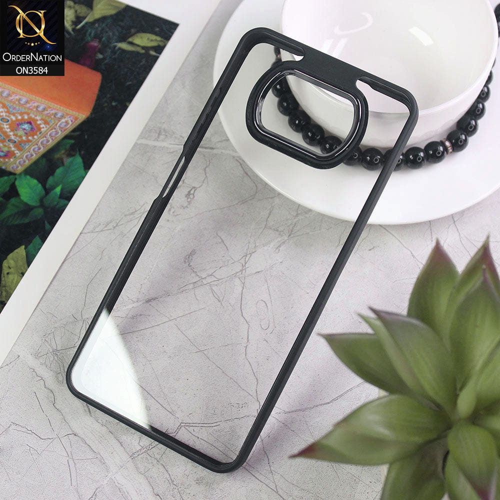 Xiaomi Poco X3  Cover - Black - Trendy Electroplating Camera Shiny Borders Crash Resistant Pc + Tpu Protection Case