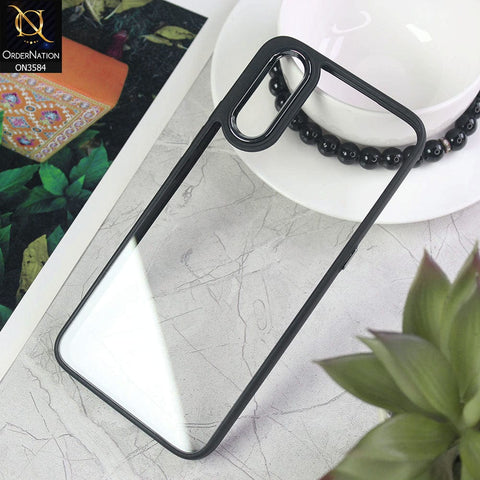 Vivo S1 Cover - Black - Trendy Electroplating Camera Shiny Borders Crash Resistant Pc + Tpu Protection Case