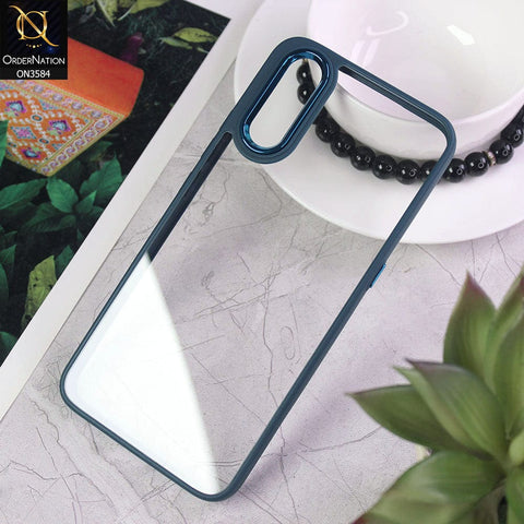 Vivo S1 Cover - Blue - Trendy Electroplating Camera Shiny Borders Crash Resistant Pc + Tpu Protection Case