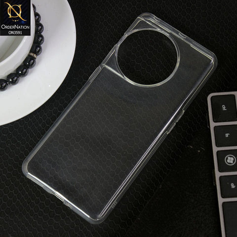 OnePlus 11 Cover - Transparent - Soft 4D Design Shockproof Silicone Transparent Clear Case
