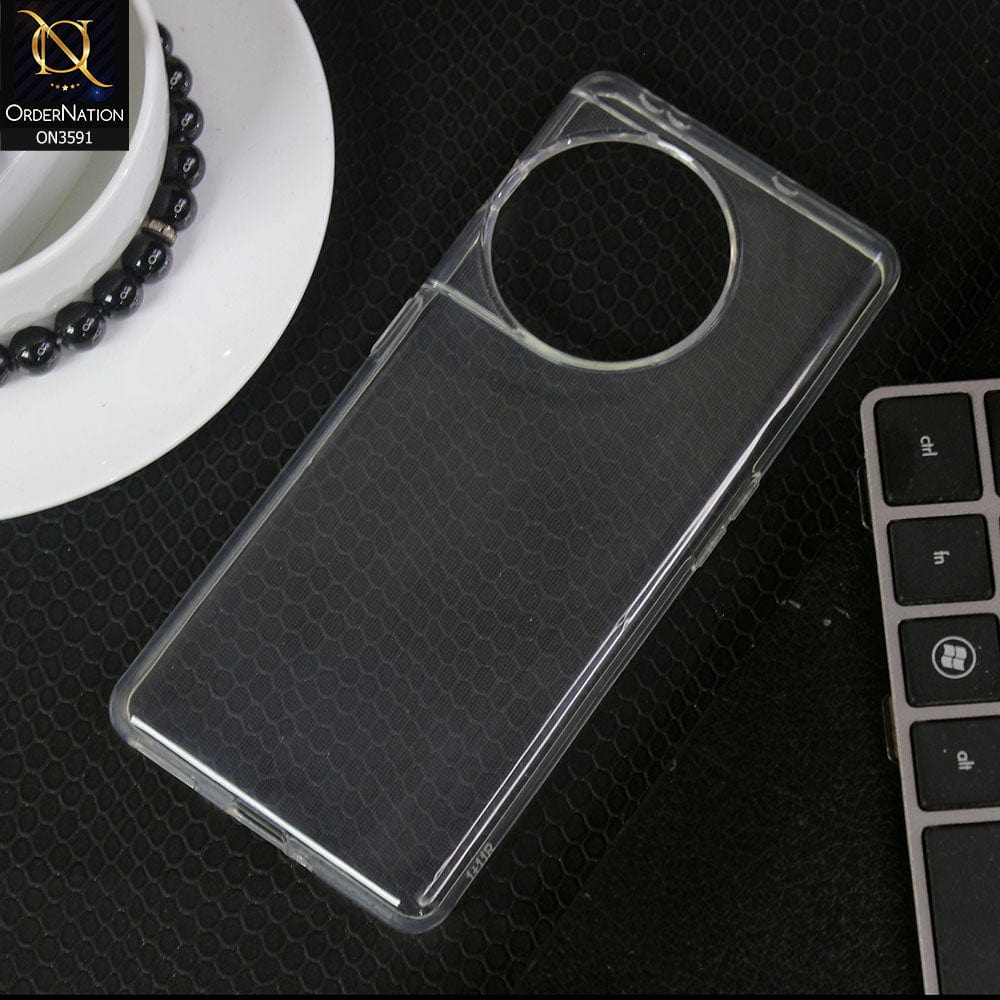 OnePlus 11R Cover - Transparent - Soft 4D Design Shockproof Silicone Transparent Clear Case