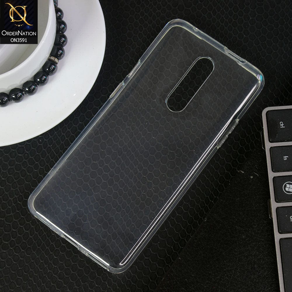 OnePlus 7 Pro Cover - Transparent - Soft 4D Design Shockproof Silicone Transparent Clear Case