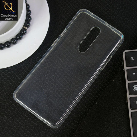 OnePlus 7 Pro Cover - Transparent - Soft 4D Design Shockproof Silicone Transparent Clear Case