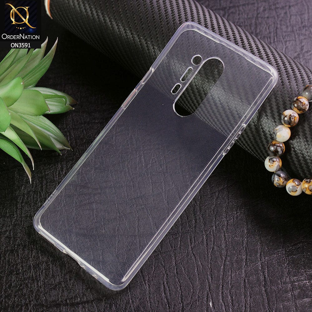OnePlus 8 Pro Cover - Soft 4D Design Shockproof Silicone Transparent Clear Case