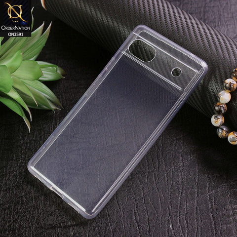 Google Pixel 6a Cover - Soft 4D Design Shockproof Silicone Transparent Clear Case
