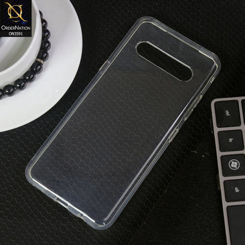 LG V60 ThinQ 5G Cover - Transparent - Soft 4D Design Shockproof Silicone Transparent Clear Case