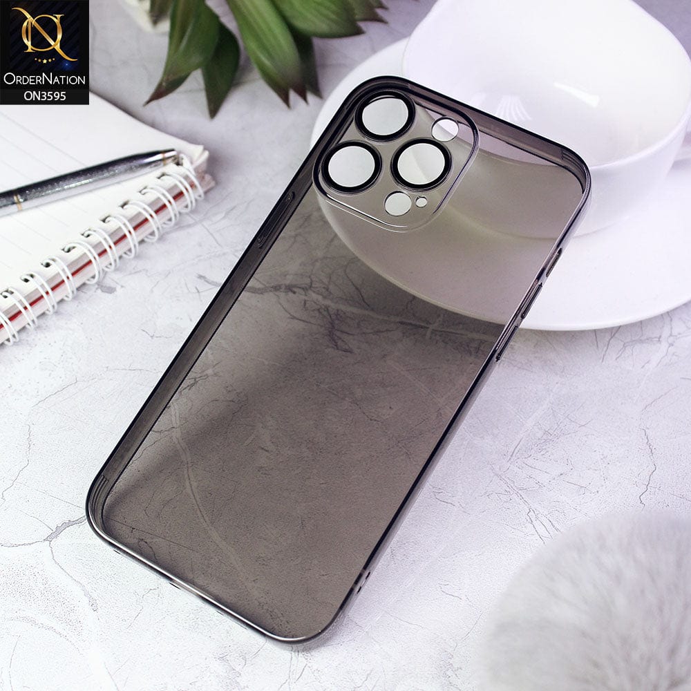 iPhone 14 Pro Cover - Black - Soft Silicone Transparent Clear Case  with Camera Lense Protection