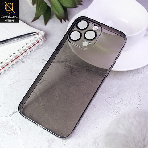 iPhone 14 Pro Cover - Black - Soft Silicone Transparent Clear Case  with Camera Lense Protection