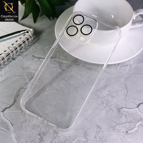 iPhone 14 Pro Max Cover - Transparent - Soft Silicone Transparent Clear Case  with Camera Lense Protection
