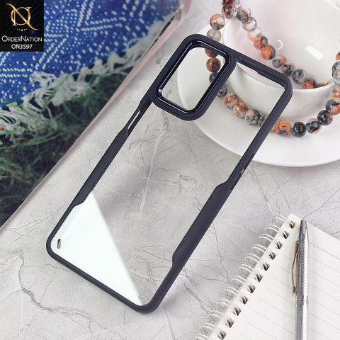 Oppo A16 Cover - Black - Trendy Electroplating Shiny Camera Borders Crash Resistant Pc+Tpu Protective Case