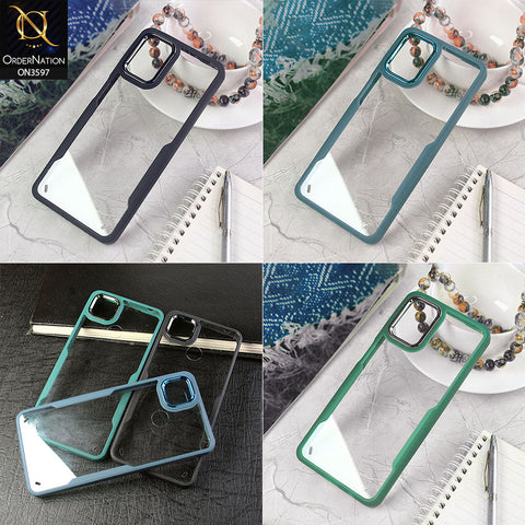 Xiaomi Redmi Note 11S Cover - Blue - Trendy Electroplating Shiny Camera Borders Crash Resistant Pc+Tpu Protective Case
