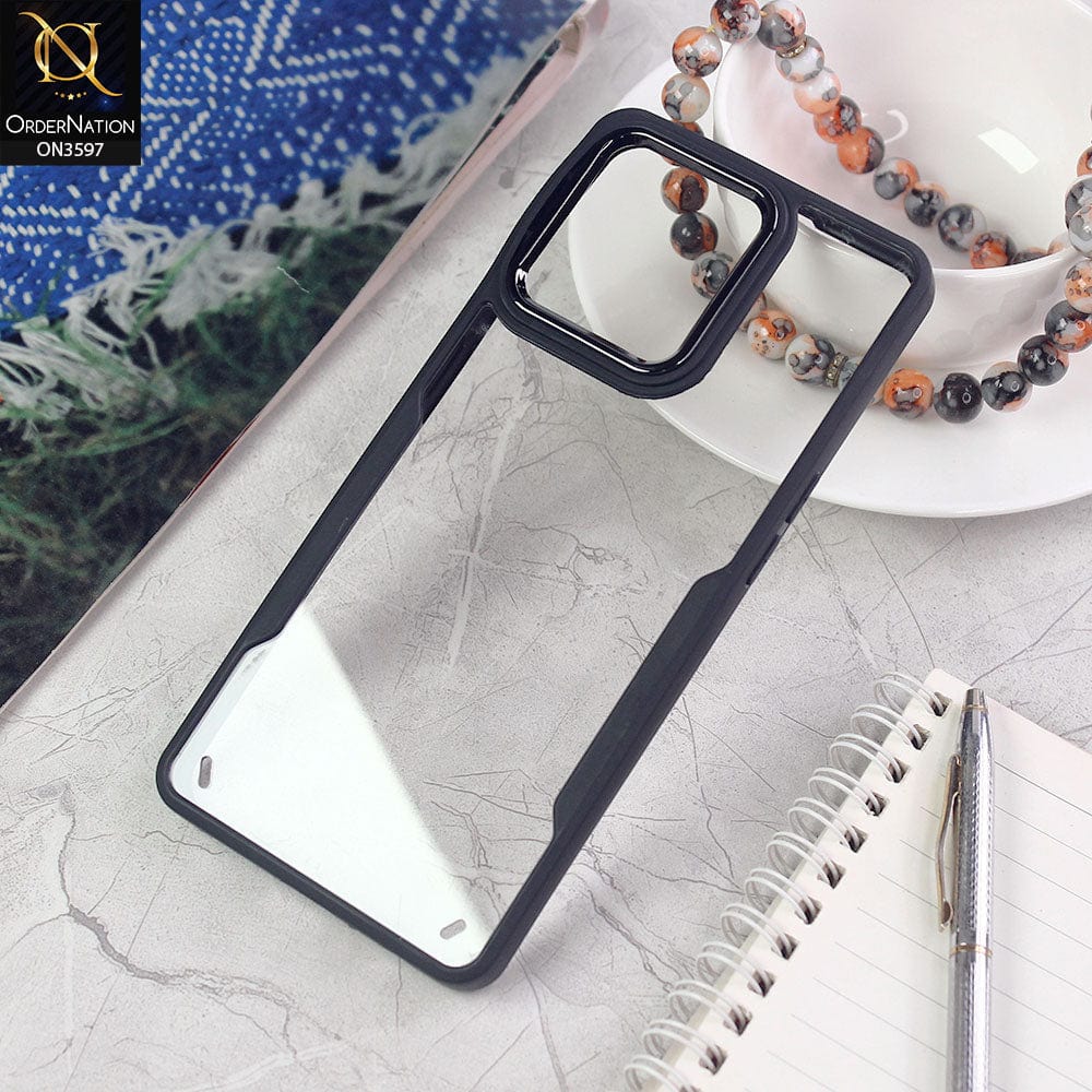 Oppo A94 Cover - Black - Trendy Electroplating Shiny Camera Borders Crash Resistant Pc+Tpu Protective Case