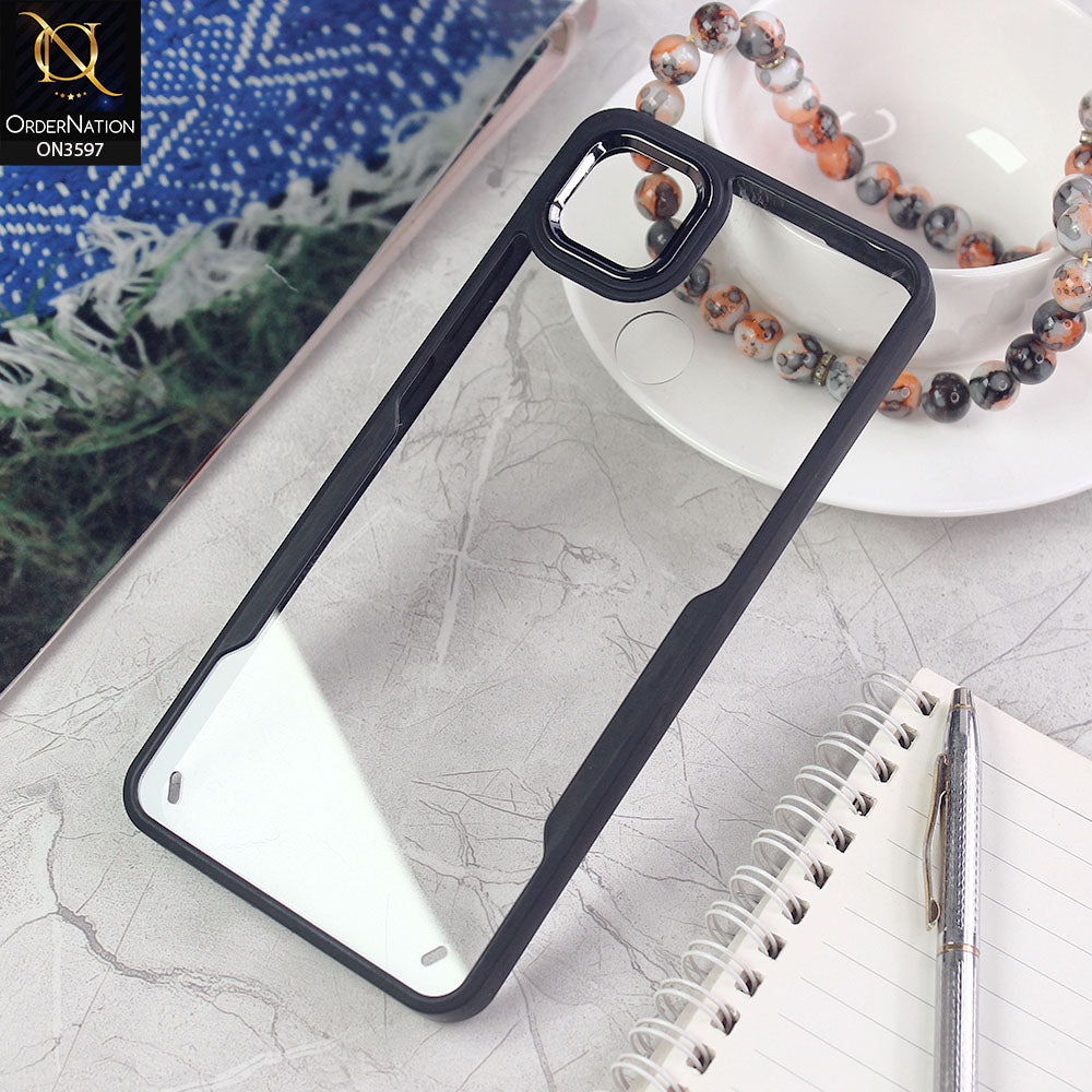Xiaomi Redmi 10A Cover - Black - Trendy Electroplating Shiny Camera Borders Crash Resistant Pc+Tpu Protective Case