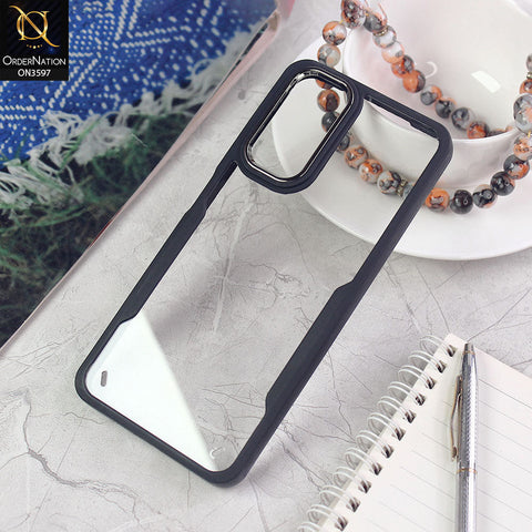 Xiaomi Redmi Note 11S Cover - Black - Trendy Electroplating Shiny Camera Borders Crash Resistant Pc+Tpu Protective Case