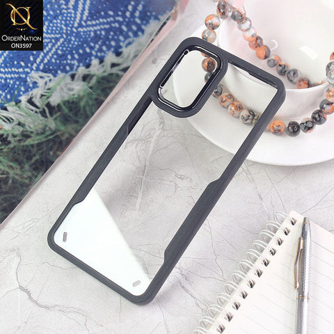 Samsung Galaxy A32 Cover - Black - Trendy Electroplating Shiny Camera Borders Crash Resistant Pc+Tpu Protective Case