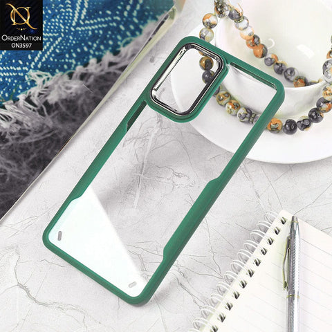 Samsung Galaxy A52 Cover - Green - Trendy Electroplating Shiny Camera Borders Crash Resistant Pc+Tpu Protective Case