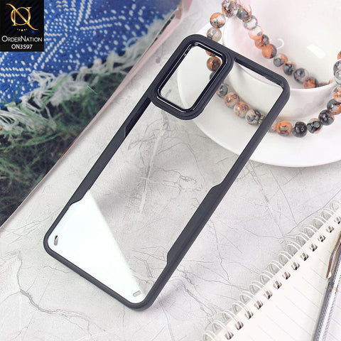 Vivo V21e Cover - Black - Trendy Electroplating Shiny Camera Borders Crash Resistant Pc+Tpu Protective Case