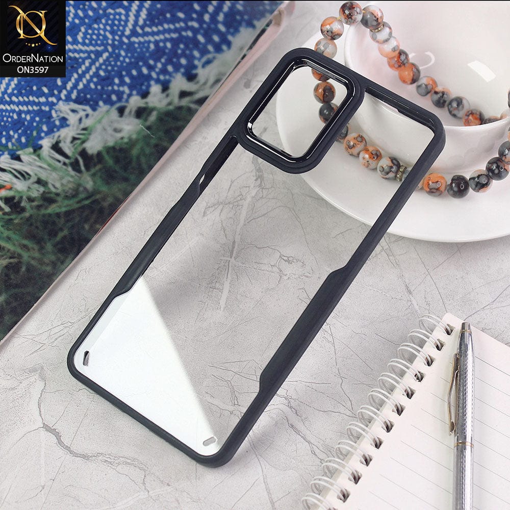 Vivo Y33s Cover - Black - Trendy Electroplating Shiny Camera Borders Crash Resistant Pc+Tpu Protective Case