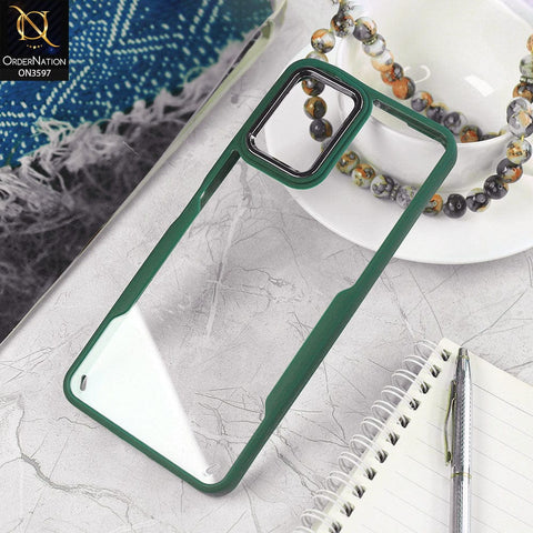 Vivo Y21t Cover - Green - Trendy Electroplating Shiny Camera Borders Crash Resistant Pc+Tpu Protective Case