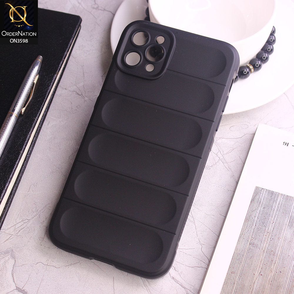 iPhone 11 Pro Max Cover - Black - Anti Drop Crash Resistant Soft Silicone Camera Protection Case