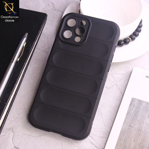 iPhone 12 Pro Max Cover - Black - Anti Drop Crash Resistant Soft Silicone Camera Protection Case