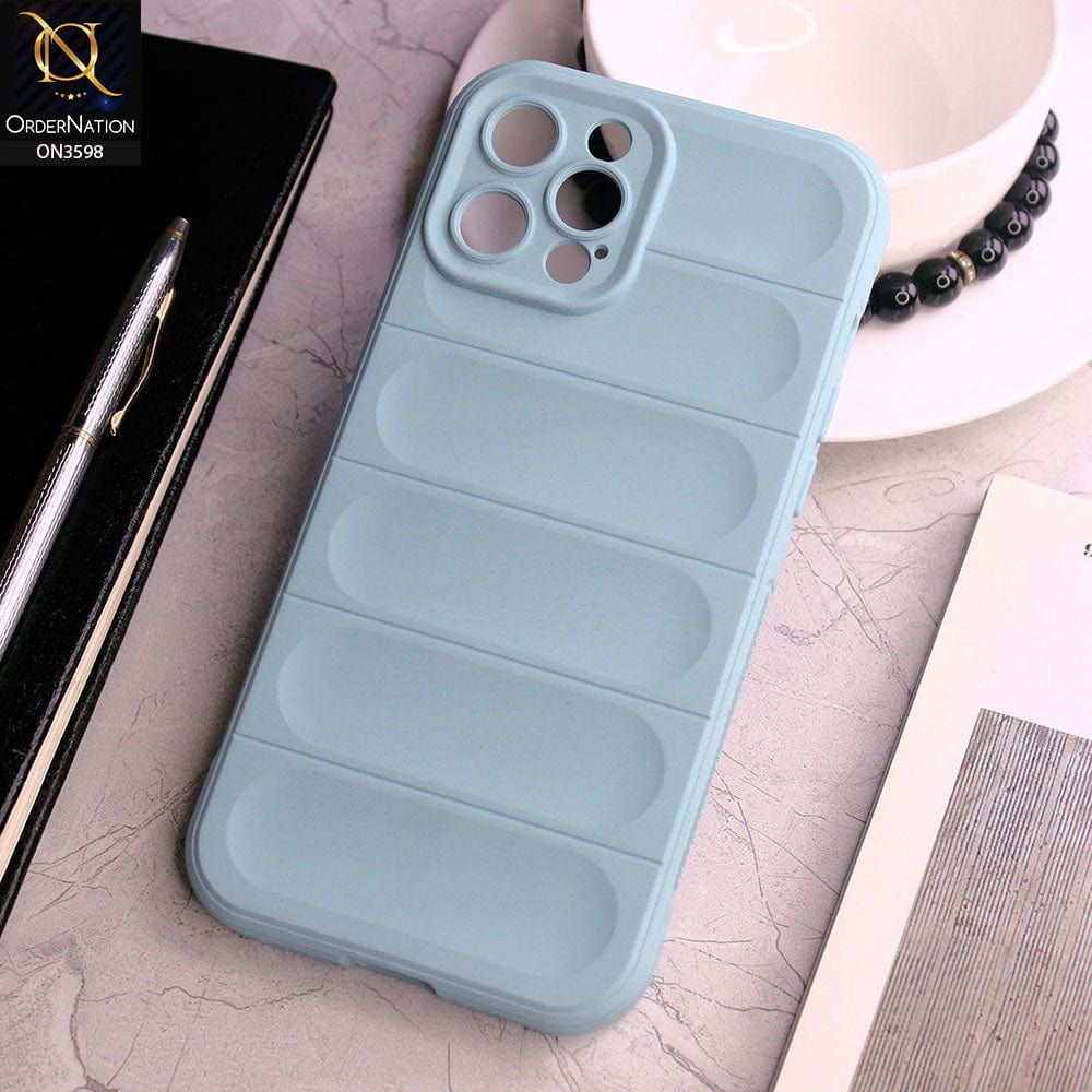 iPhone 12 Pro Max Cover - Cyan - Anti Drop Crash Resistant Soft Silicone Camera Protection Case