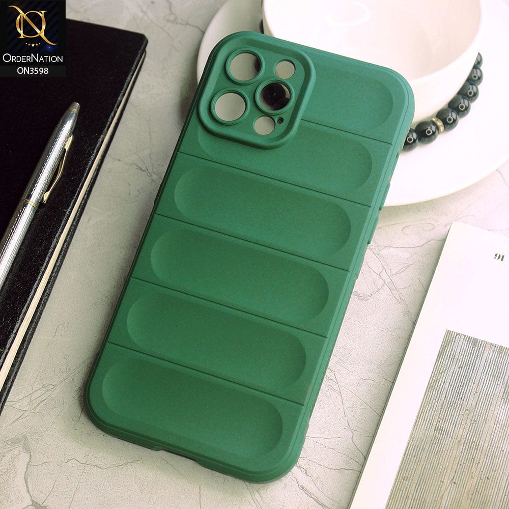 iPhone 13 Pro Max Cover - Green - Anti Drop Crash Resistant Soft Silicone Camera Protection Case